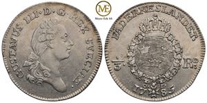 1/3 riksdaler 1785 Gustav III. Kv.1+/01