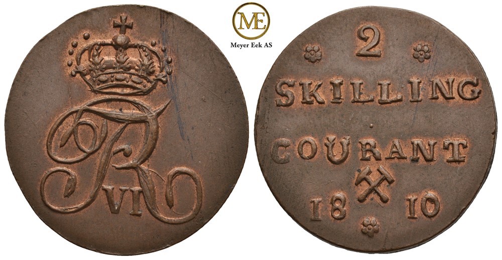 2 skilling 1810 Frederik VI. Kv.0/01