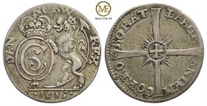 8 skilling 1685 Christian V. Kv.1/1+