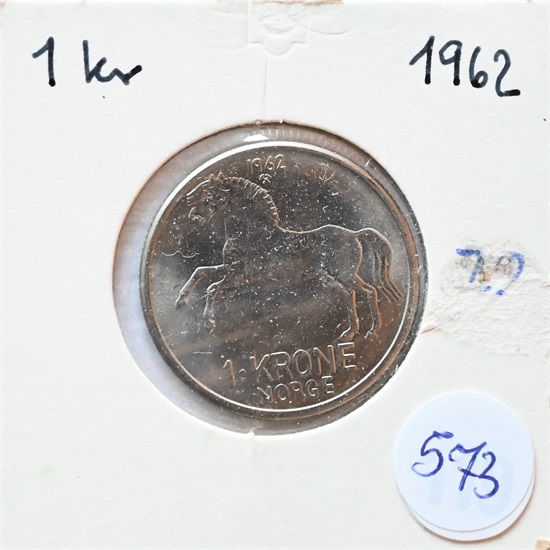 Norge 1 krone 1962 kv. 0