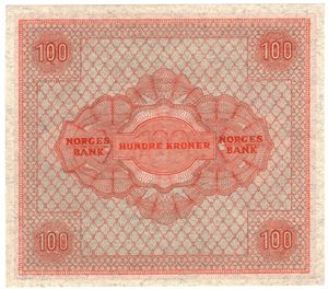 100 kroner 1945 Z.8036458 8-million erstatningsseddel. SS-seddel. Kv.0/01