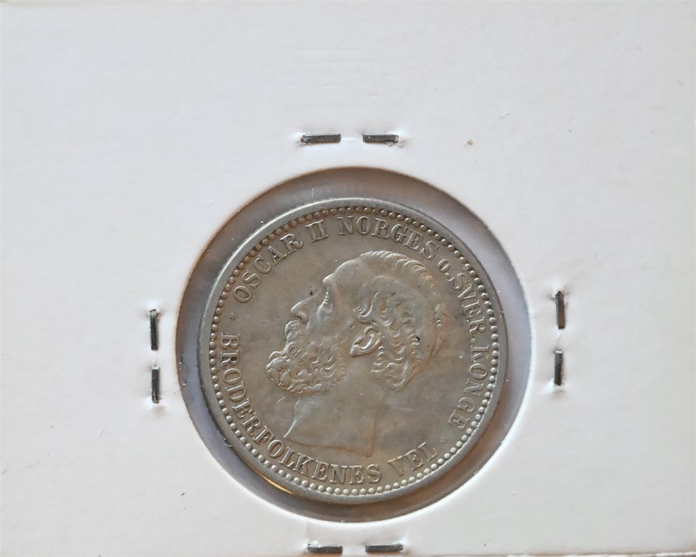 Norge 50 øre 1901 kv. 1+