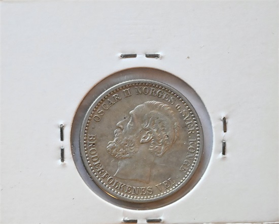 Norge 50 øre 1901 kv. 1+