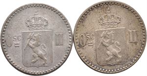 3 skilling 1872 og 1873. VK