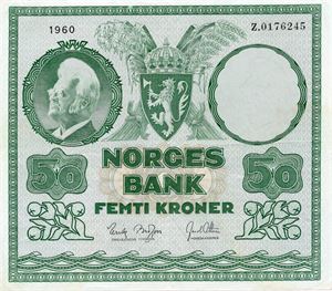 50 kroner 1960 Z 0 - million erstatning