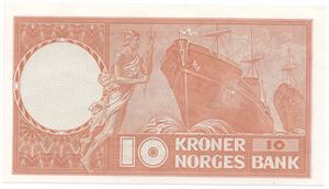 10 kroner 1968 X.2639413. Erstatningsseddel. Kv.0