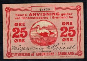 Grønland 25 øre kv. 1-