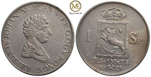 Speciedaler 1829 Carl XIV Johan. Kv.1+