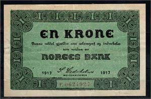 1 krone 1917 F kv. 1