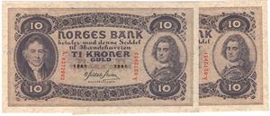 10 kroner 1941 Å.6272951-52. Kv.0