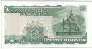 50 kroner 1983 P. Lavt serienr. Kv.0