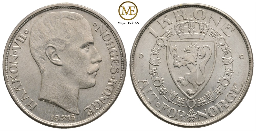 1 krone 1915 Haakon VII. Kv.0