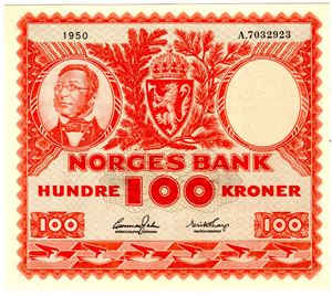 100 kroner 1950 A Kv.01