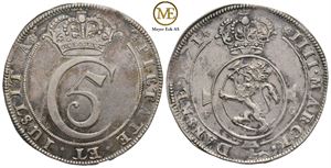 4 mark 1671 Christian V. Kv.01