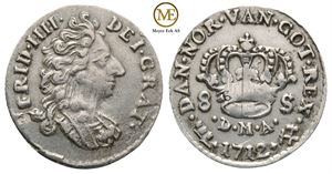 8 skilling 1712 Frederik IV. Kv.01