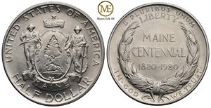 1/2 dollar 1920. Main Centennial. Kv.0/01