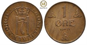 1 øre 1921 Haakon VII. Kv.0/01