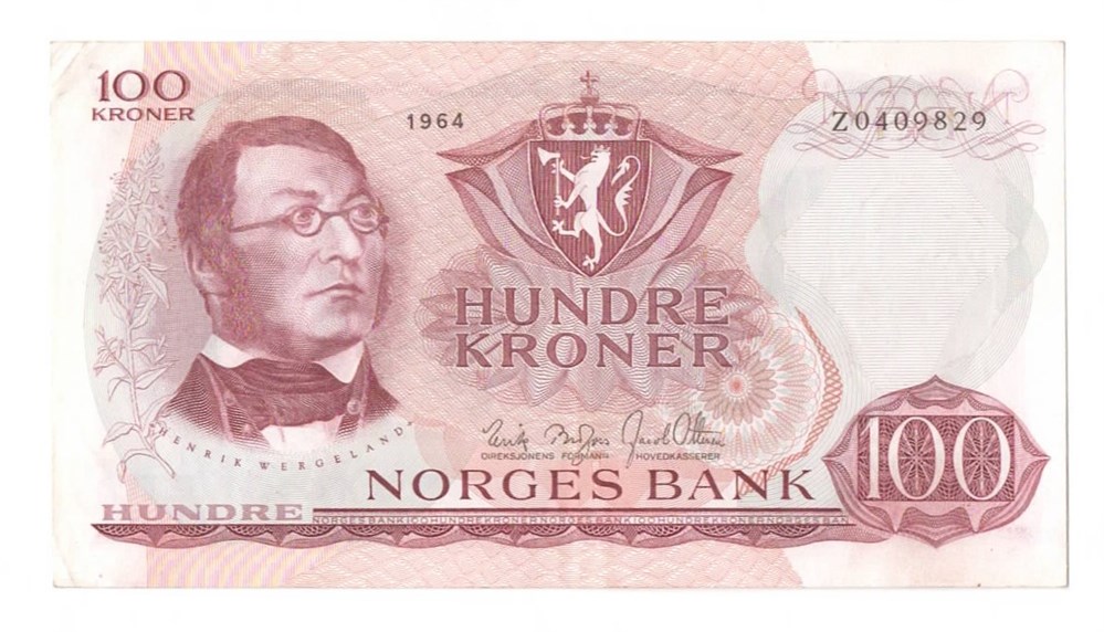Norge 100 kroner 1964 Z kv. 1+