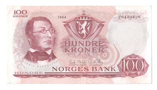 Norge 100 kroner 1964 Z kv. 1+