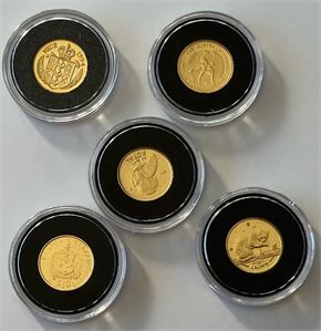 5 minigullmynter divers land. Proof