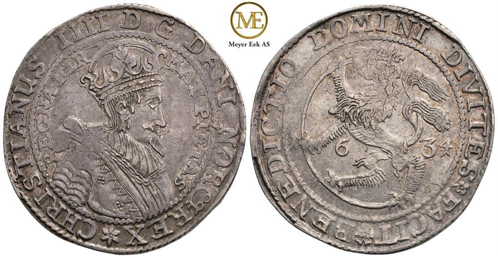 Speciedaler 1634 Christian IV. Kv.1+