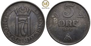 5 øre 1917 Haakon VII. Kv.0/01