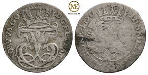2 skilling 1756 Frederik V. Kv.1