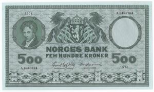 500 kroner 1976 A.6463764. Kv.0