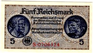 5 Reichsmark 1940 S Kv.0/01