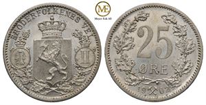 25 øre 1902 Oscar II. Kv.0