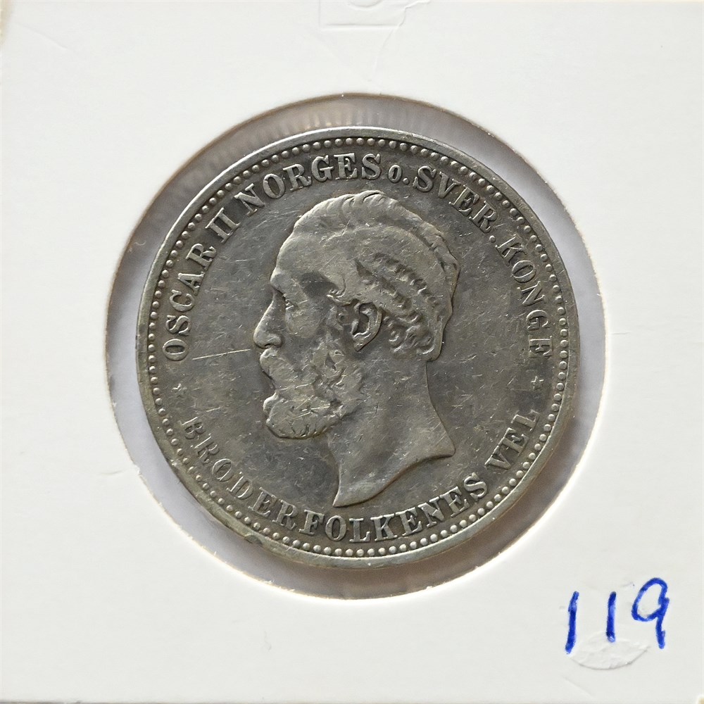 Norge 2 kroner 1900 kv. 1