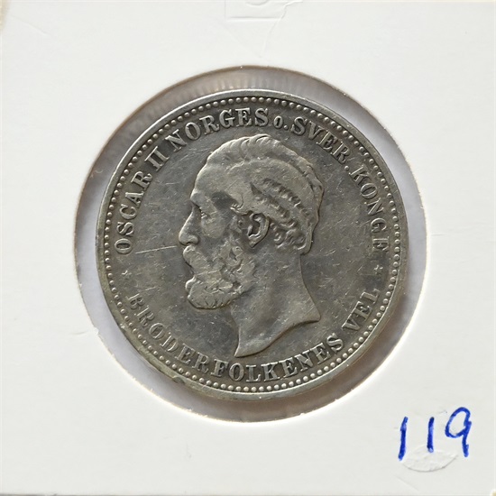 Norge 2 kroner 1900 kv. 1