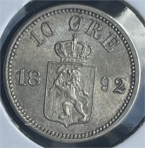 10 øre 1892 Kv.0/01