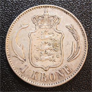 1 krone Danmark 1898 kv. God 1