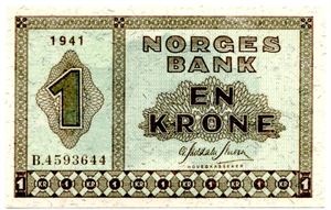 1 krone 1941 B Kv.0