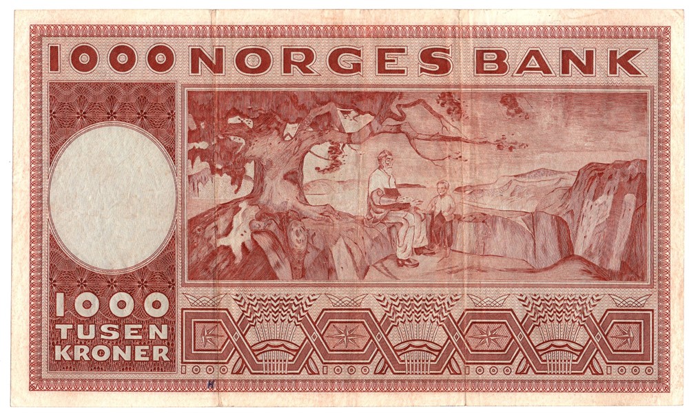 1000 kroner 1965 A.2466393.  Kv.1/1+