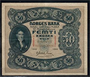 50 krone 1942 C kv. 1