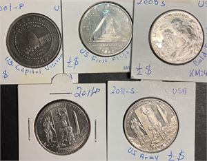 USA 1/2 $ lot med 11 jub i kv 0