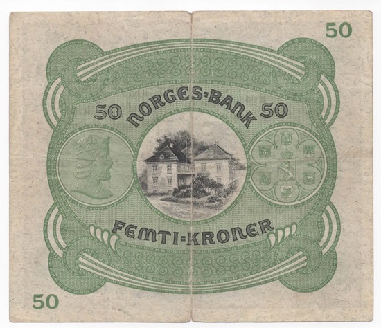 Norge 50 kroner 1931 B kv. 1/1-