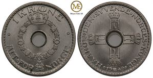 1 krone 1949 Haakon VII. Prakt eksemplar