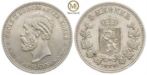 2 kroner 1900 Oscar II. Kv.0/01