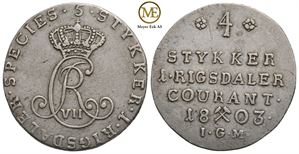 24 skilling 1803 Christian VII. Kv.1+