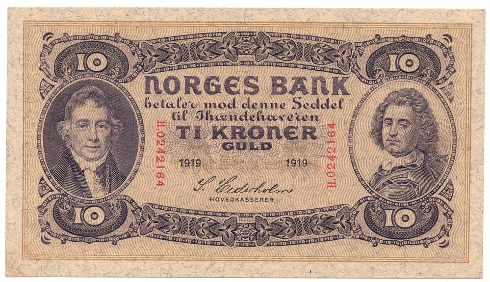 10 kroner 1919 H.0242164. Kv.0
