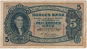 5 kroner 1931 M.0642201. Kv.1/1-