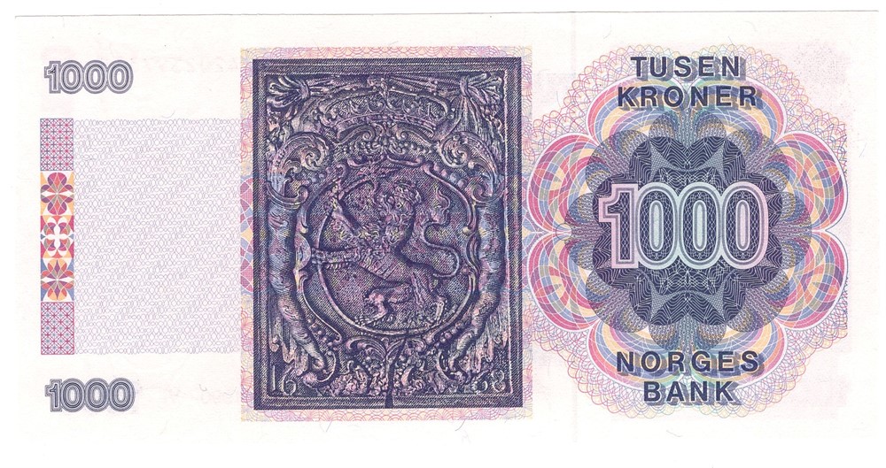 1000 kroner 1990 6 Utg. Kv.0