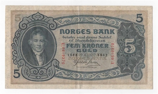 5 kroner 1942 U kv. 1