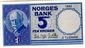 5 kroner 1962 J Kv.0/01