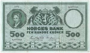 500 kroner 1973 A.4651614. Kv.1