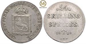 24 skilling 1819 Carl XIV Johan. Kv.1+