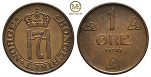 1 øre 1915 Haakon VII. Kv.0